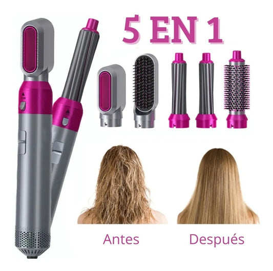 Cepillo 5 en 1 - Alisa, Da volumen, Riza, Ondula y Peina
